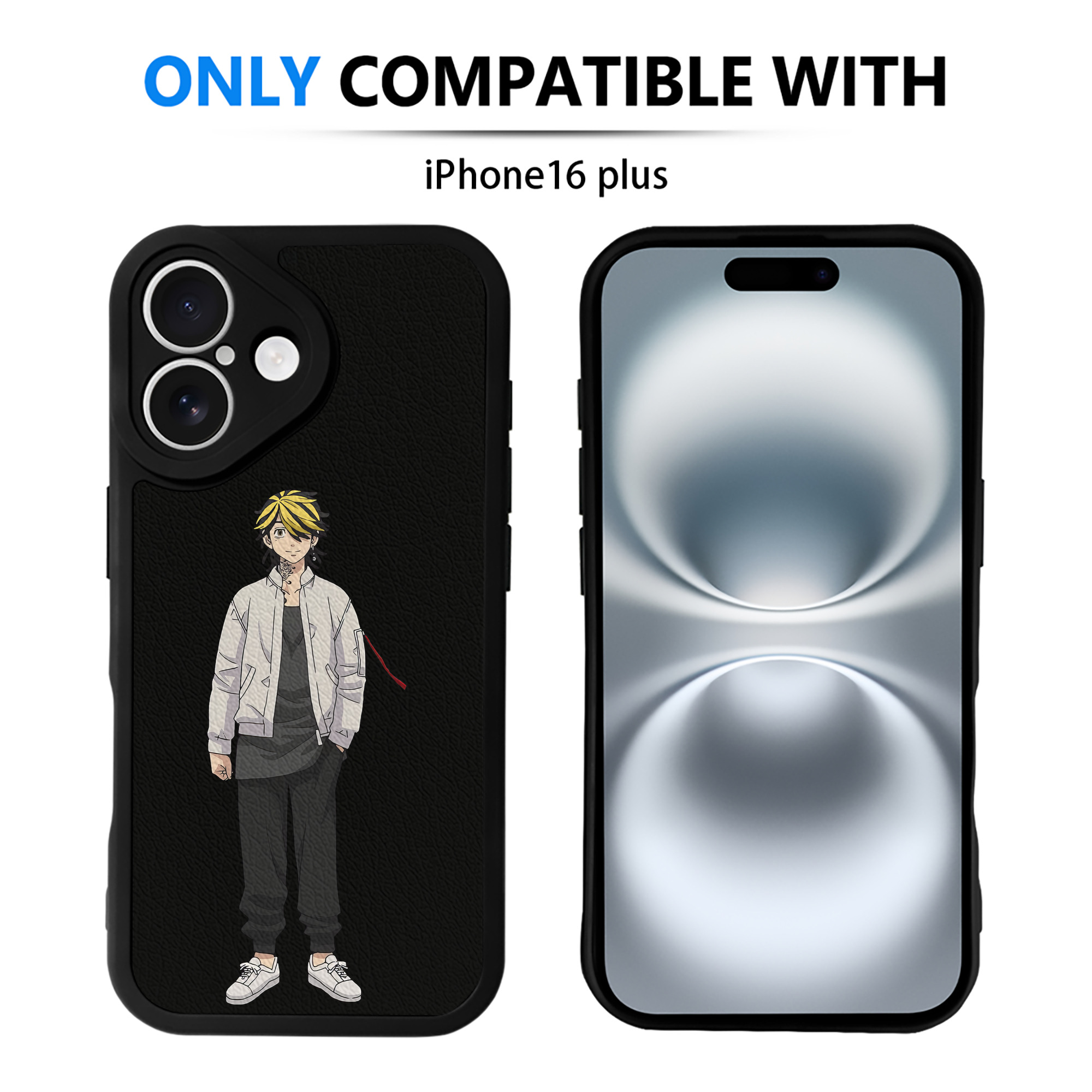 （画像用） 東京リベンジャーズ Tokyo Revengers 【iPhone 16シリーズ対応】シリコンスマホケース（レザー調） 材質：シリコン